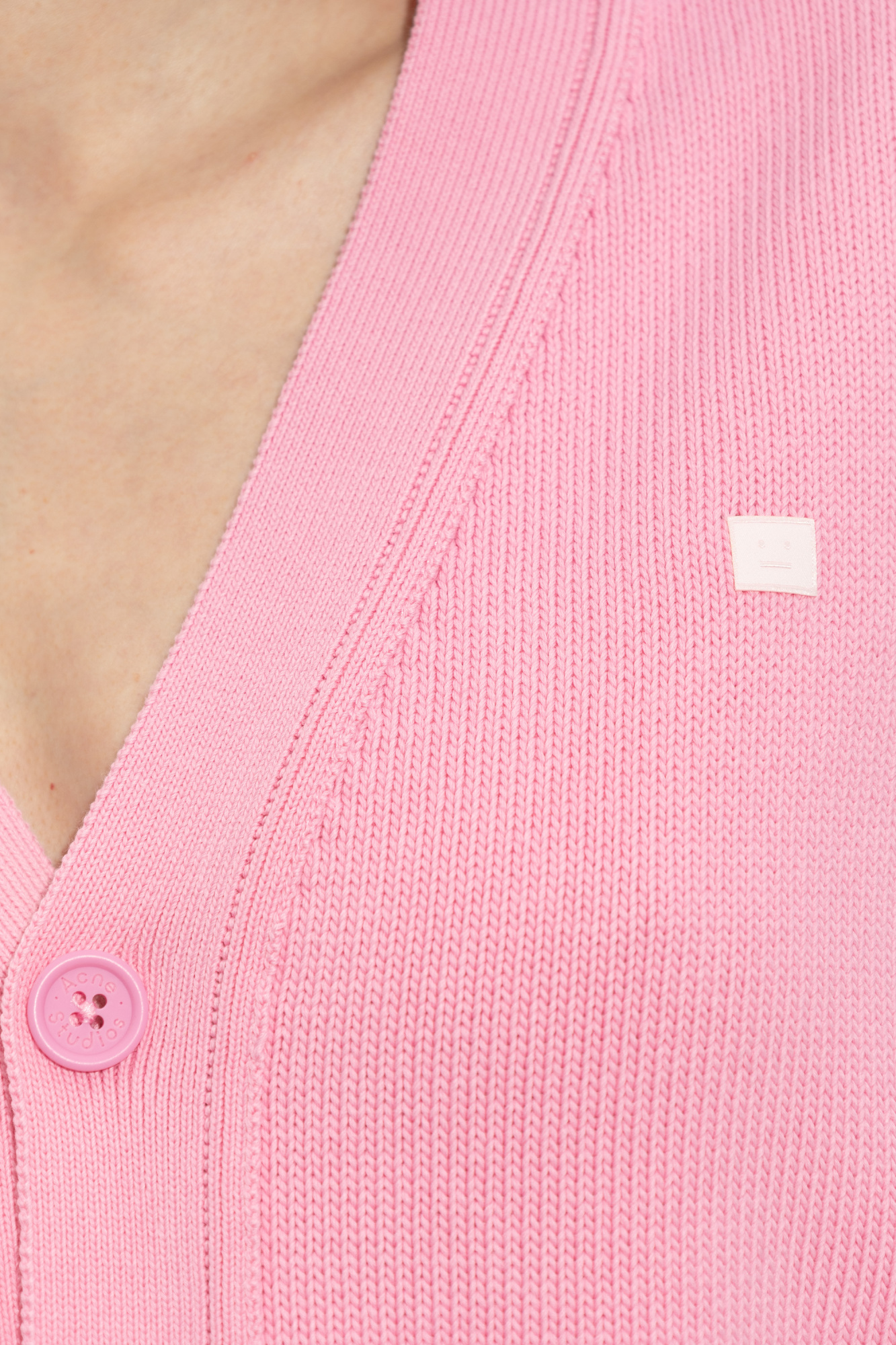 Acne Studios ルーズ ニット カーディガン ピンク Acne Studios Pink Distressed Zip Cardigan Acne Studios